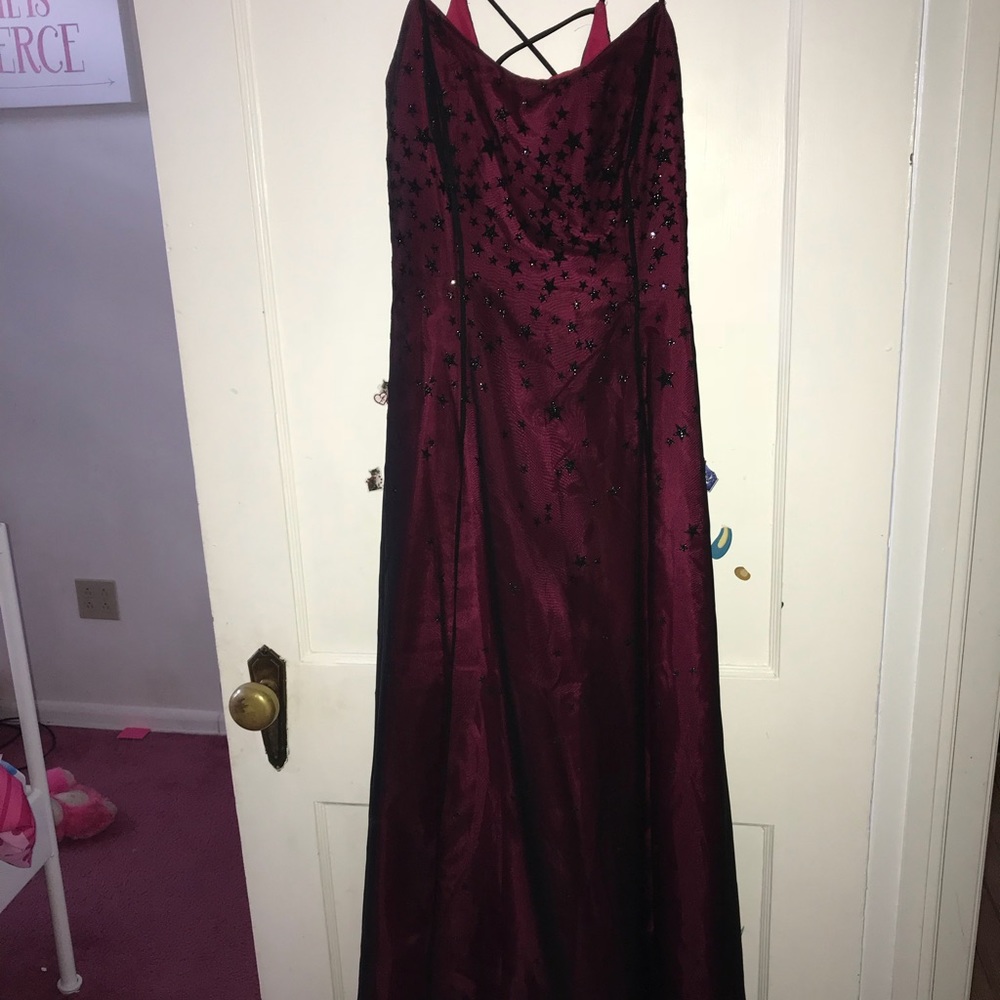 Long Burgundy Prom Dress